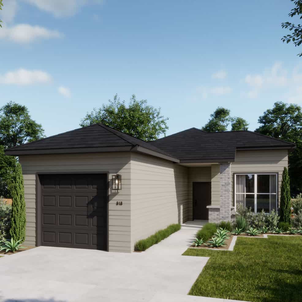 Home exterior in Fika community in Elgin, TX.