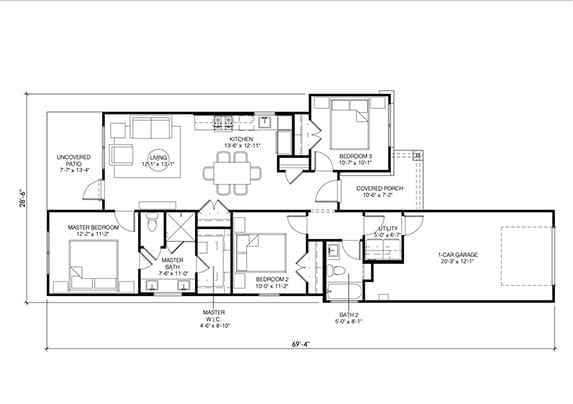 Interior floor plan of a Fika home in Elgin, TX.